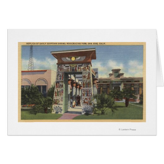 Replica of Egyptian Shrine, Rosicrucian Park Cards (Front Horizontal)