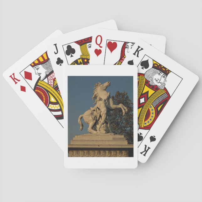 Replica of one of the two 'Marly Horses' originall Poker Cards (Back)