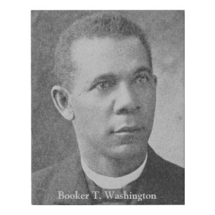 Replica of Vintage Booker T. Washington Portrait Faux Canvas Print
