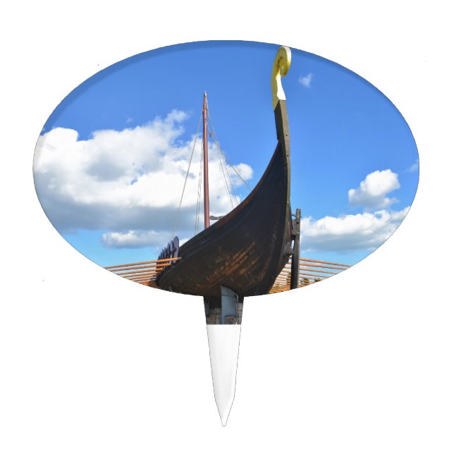Replica Viking Longship Cake Topper (Front)