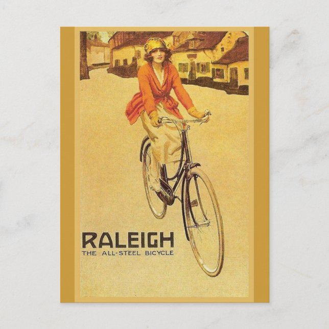 Replica Vintage advertising, Raleigh Bicycles Postcard (Front)