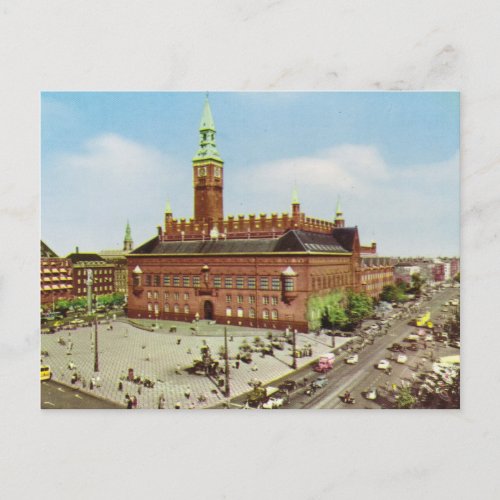 Replica Vintage  Denmark Copenhagen City Hall Postcard