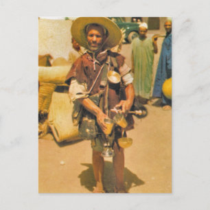 Replica Vintage Drinks seller, Morocco Postcard