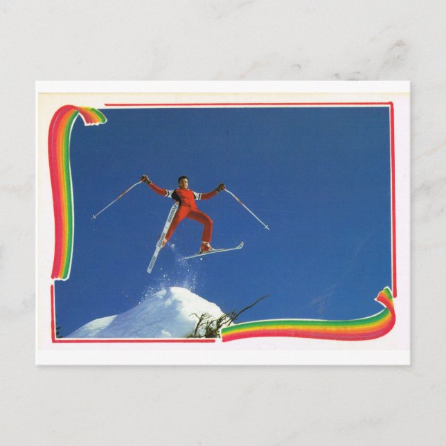 Replica Vintage France Winter Sports, Ski Postcard (Front)