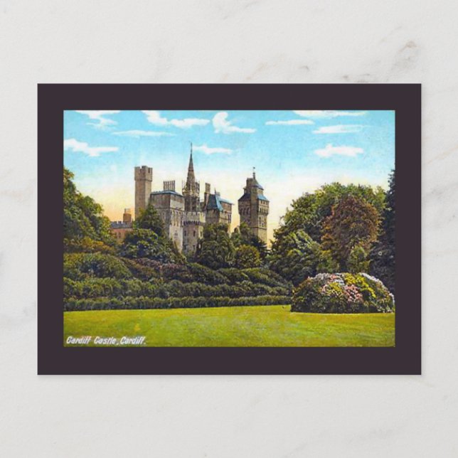 Replica Vintage Image, cardiff, castle Postcard (Front)