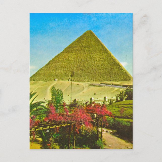 Replica  Vintage image, Egypt, Great pyramid, Giza Postcard (Front)