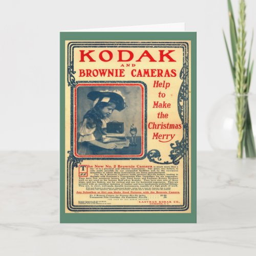 Replica Vintage image Kodak Brownie early advert Card