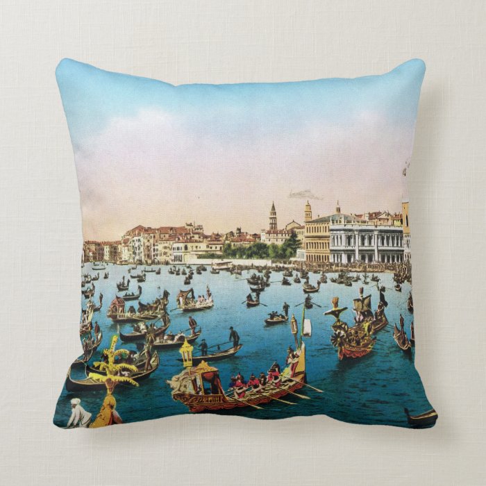 Replica VIntage Image, Venice 1910 Pillow