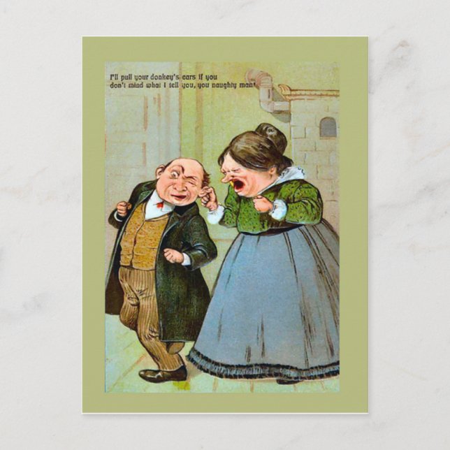 Replica Vintage postcard, Humour, Couple 1 Postcard (Front)