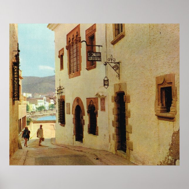 Replica Vintage Spain,  Sitges Old city Poster (Front)
