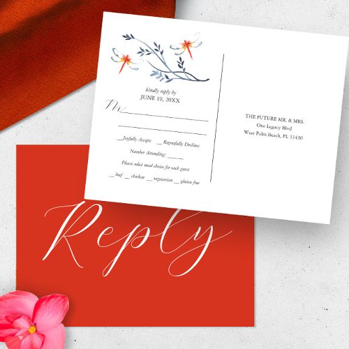 Reply Card Wedding Meal Choice