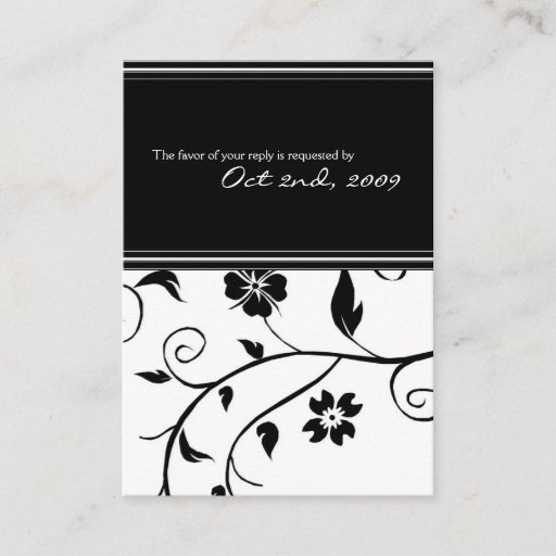 Customizable Reply Cards - Wedding Business Card Templates