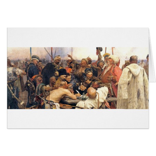 Reply of the Ukrainian Kozaky/Cossacks by Repin Cards (Front Horizontal)