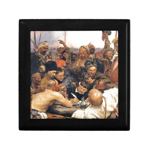 Reply of the Ukrainian KozakyCossacks by Repin Jewelry Box