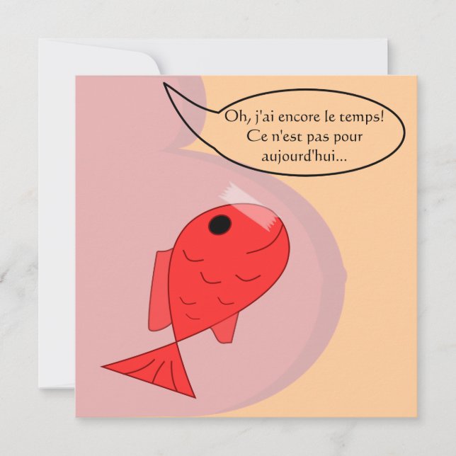 Report birth "April fish" Announcement (Front)