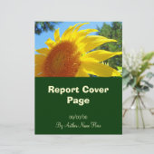 Report Cover Page Sunflowers By Author Date Custom (Standing Front)