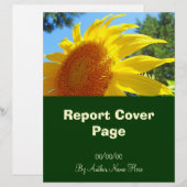 Report Cover Page Sunflowers By Author Date Custom (Front/Back)