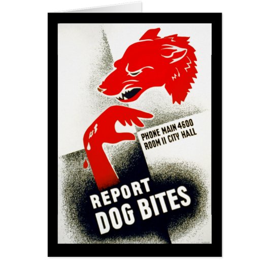Report Dog Bites Cards (Front)