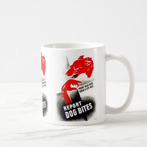 Report Dog Bites Coffee Mug