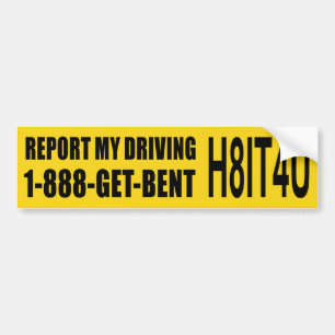Report My Driving Bumper Sticker
