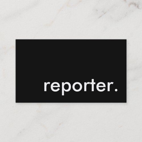 reporter. business card template