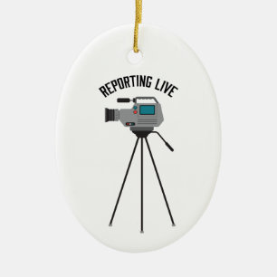 Reporting Live Ceramic Ornament