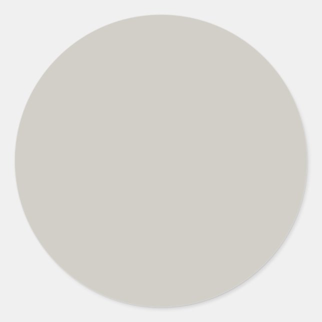 Repose Gray Solid Color Classic Round Sticker (Front)