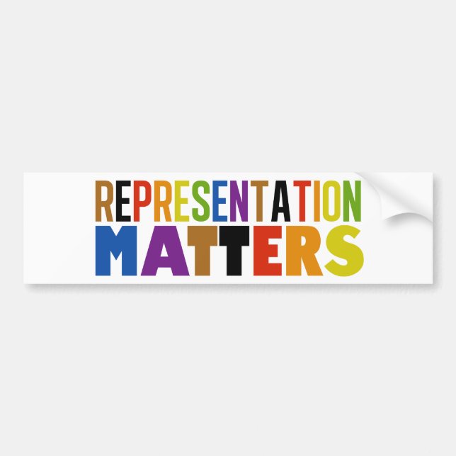 Representation Matters Diversity Rainbow Pride Bumper Sticker (Front)