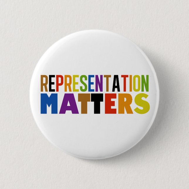 Representation Matters Rainbow Diversity Button (Front)