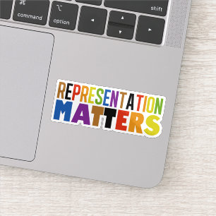Representation Matters Rainbow Diversity Laptop Sticker