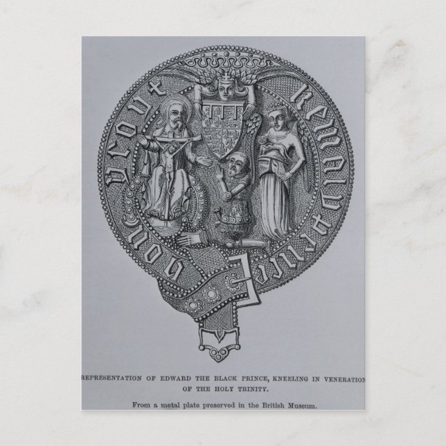 Representation of Edward the Black Prince Postcard (Front)