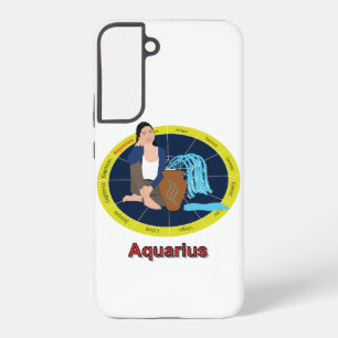 Representation of the zodiac sign of Aquarius Samsung Galaxy S22+ Case