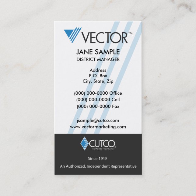 Representative & Manager Business Cards (Front)