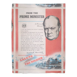 Reprint of British wartime poster. Duvet Cover