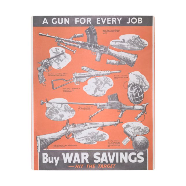Reprint of British wartime poster. Metal Print (Front)