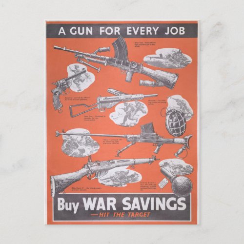 Reprint of British wartime poster Postcard