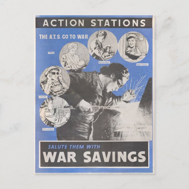 Reprint of British wartime poster. Postcard (Front)