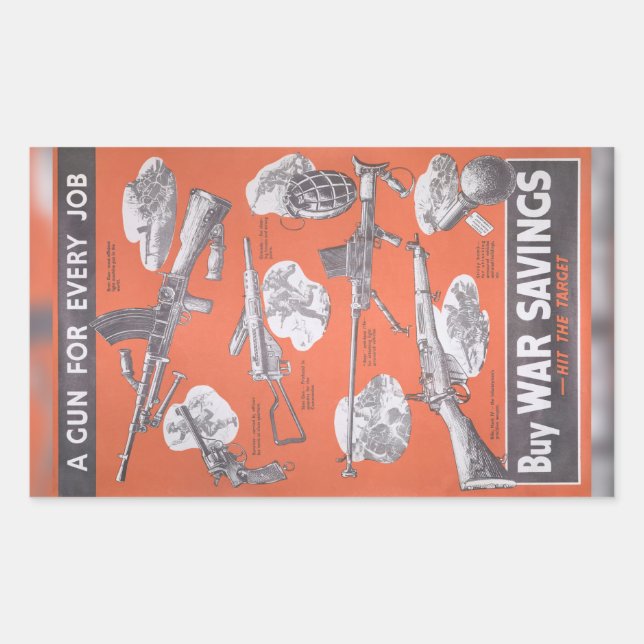 Reprint of British wartime poster Rectangular Sticker (Front)