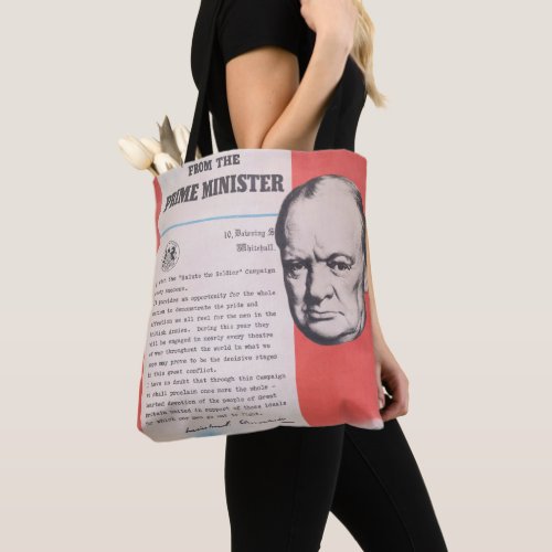 Reprint of British wartime poster Tote Bag