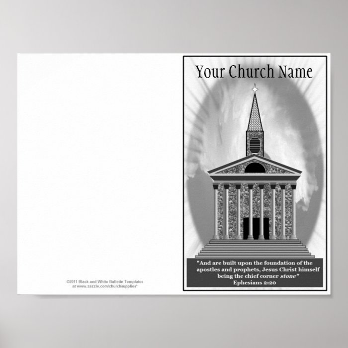 Reprintable Church Bulletin Master Template