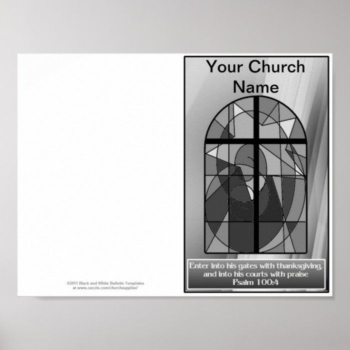 Reprintable Church Bulletin Master Template 