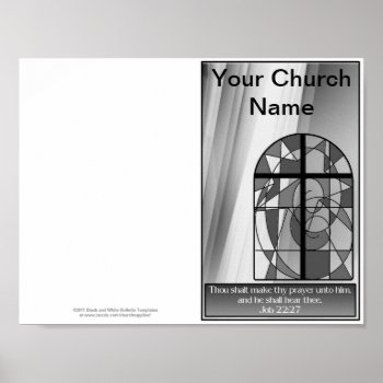 Reprintable Church Bulletin Master Template Poster by Churchsupplies at Zazzle