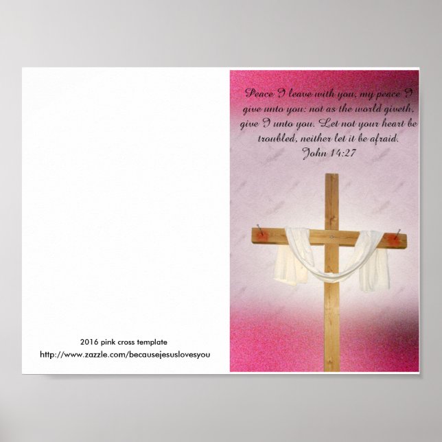 Reprintable church bulletin master template poster (Front)