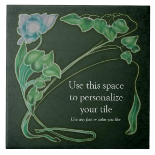 Repro Antique Art Nouveau Tile to Personalize