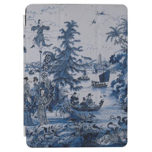 Repro Chinoiserie  Delft Blue and White Tile  iPad Air Cover