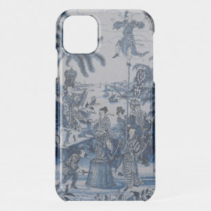 Repro Chinoiserie  Delft Blue and White Tile  iPhone 11 Case