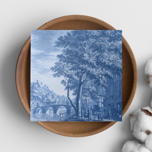 Repro Delft Amsterdam Street Scene Ceramic Tile