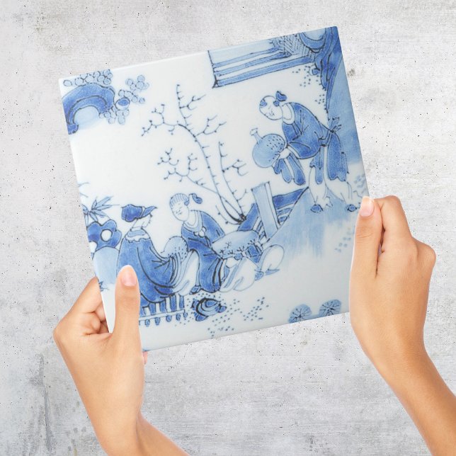 Repro Delft Tile Blue Chinoiserie (Repro Delft Tile Blue Chinoiserie
)