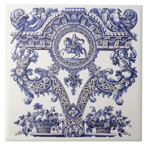 Repro Delft Tile Blue Royalty Bust