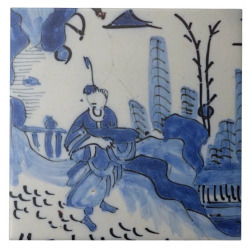 Repro Delft Tile Chinoiserie